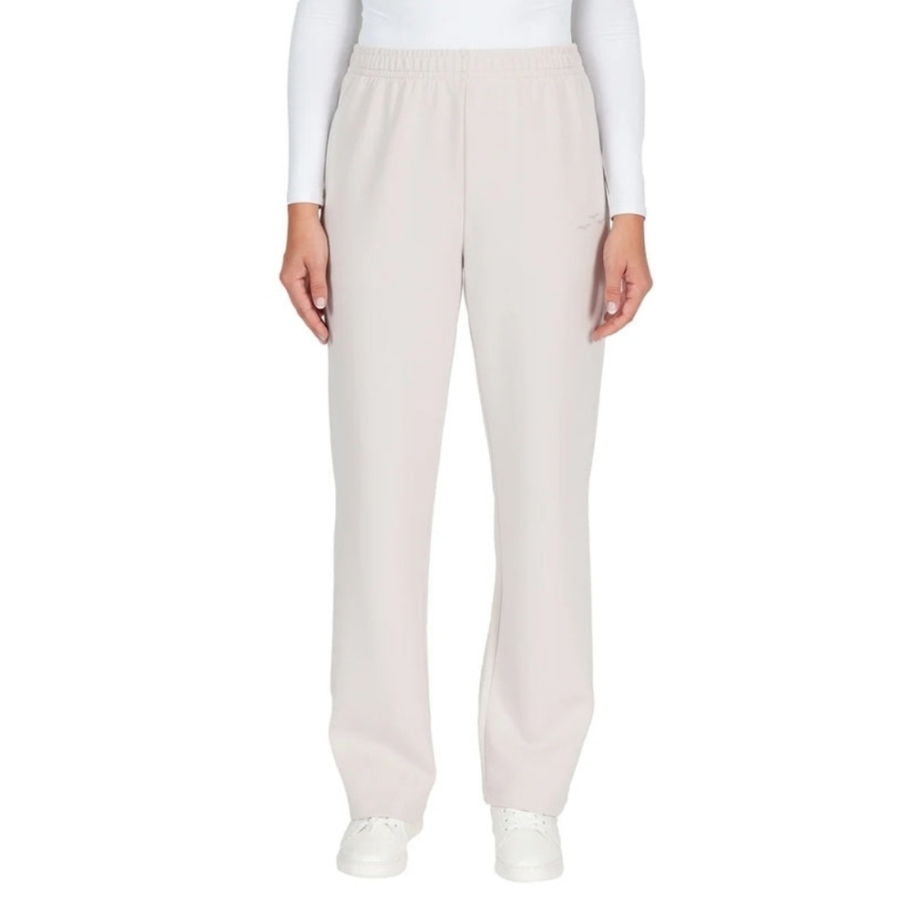 L • LAZYPANTS • Beige Sueded Straight Leg Lounge Pants
